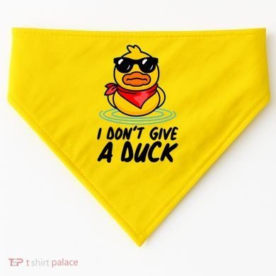 Funny I Dont Give A Duck USA-Made Doggie Bandana