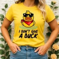 Funny I Dont Give A Duck Women's T-Shirt thumb 2