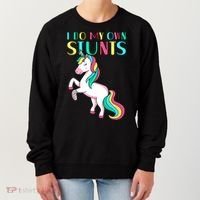 Funny I Do My Own Stunts Broken Arm Cute Magical Unicorn Women's Sweatshirt thumb 0