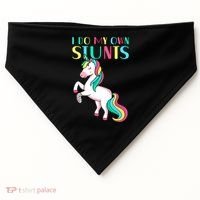 Funny I Do My Own Stunts Broken Arm Cute Magical Unicorn USA-Made Doggie Bandana thumb 0