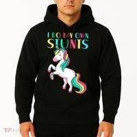 Funny I Do My Own Stunts Broken Arm Cute Magical Unicorn Hoodie thumb 2