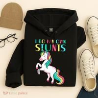 Funny I Do My Own Stunts Broken Arm Cute Magical Unicorn Hoodie thumb 4