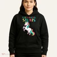 Funny I Do My Own Stunts Broken Arm Cute Magical Unicorn Hoodie thumb 5