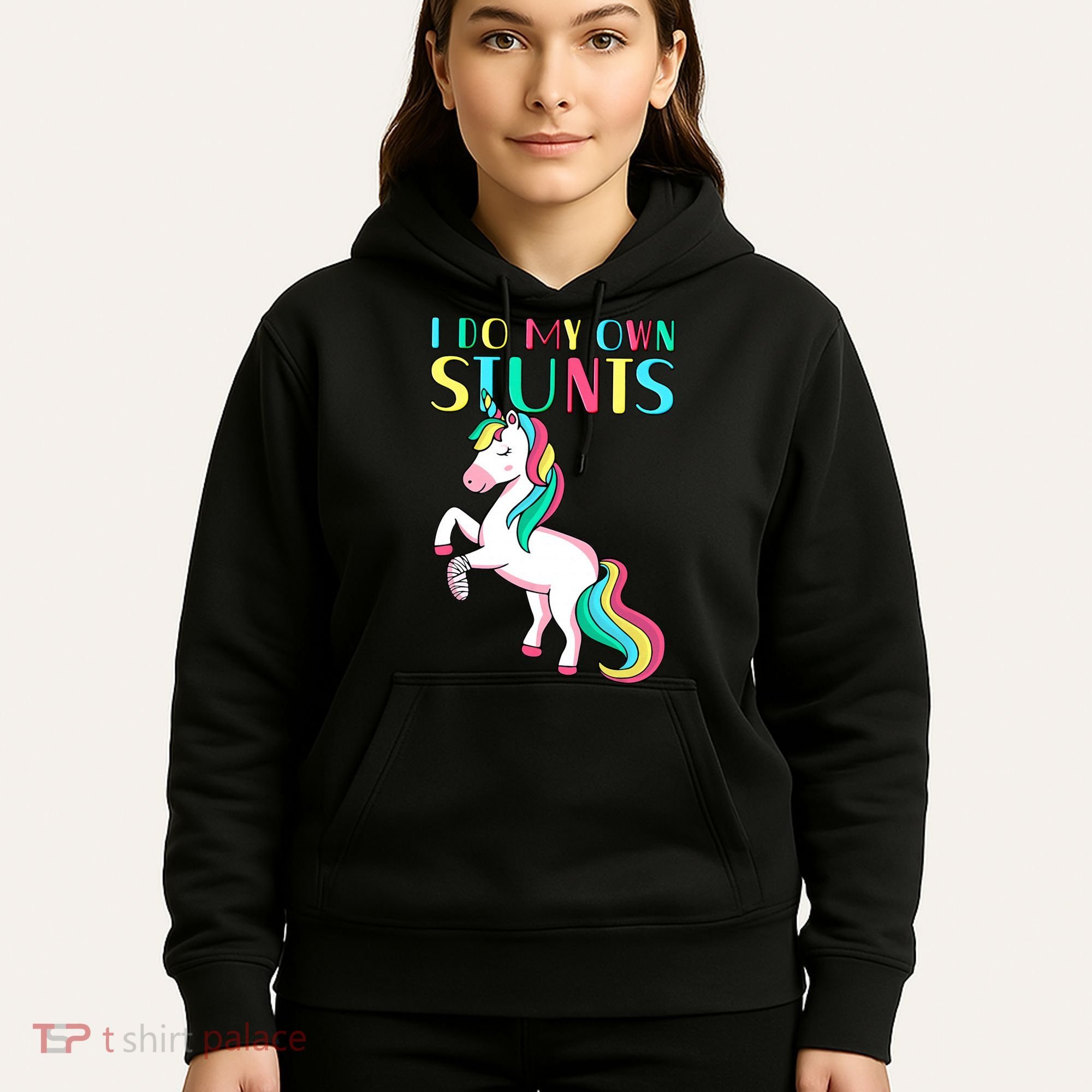 Funny I Do My Own Stunts Broken Arm Cute Magical Unicorn Hoodie