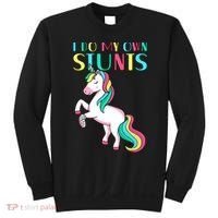 Funny I Do My Own Stunts Broken Arm Cute Magical Unicorn Sweatshirt thumb 0