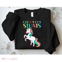 Funny I Do My Own Stunts Broken Arm Cute Magical Unicorn Sweatshirt thumb 2