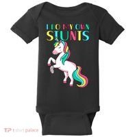 Funny I Do My Own Stunts Broken Arm Cute Magical Unicorn Baby Bodysuit thumb 0