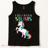 Funny I Do My Own Stunts Broken Arm Cute Magical Unicorn Tank Top thumb 2