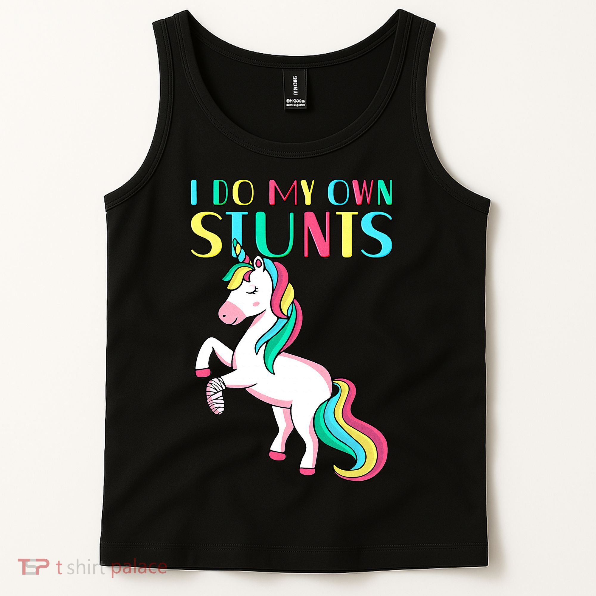 Funny I Do My Own Stunts Broken Arm Cute Magical Unicorn Tank Top