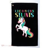 Funny I Do My Own Stunts Broken Arm Cute Magical Unicorn Golf Towel thumb 0
