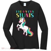 Funny I Do My Own Stunts Broken Arm Cute Magical Unicorn Women's Long Sleeve Shirt thumb 0