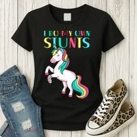 Funny I Do My Own Stunts Broken Arm Cute Magical Unicorn Women's T-Shirt thumb 3