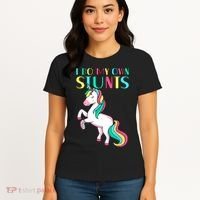 Funny I Do My Own Stunts Broken Arm Cute Magical Unicorn Women's T-Shirt thumb 4