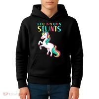 Funny I Do My Own Stunts Broken Arm Cute Magical Unicorn Kids Hoodie thumb 4