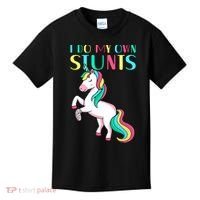 Funny I Do My Own Stunts Broken Arm Cute Magical Unicorn Kids T-Shirt thumb 0