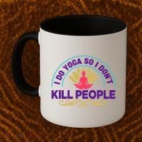 Funny I Do Yoga So I Don't Kill People Coffee Mug thumb 2