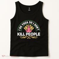Funny I Do Yoga So I Don't Kill People Tank Top thumb 2