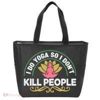 Funny I Do Yoga So I Don't Kill People Tote Bag thumb 0