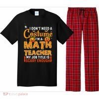 Funny I Don't Need A Costume I'm A Math Teacher Halloween Pajama Set thumb 0