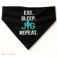Funny Irish Dance Gift Cool Gift Eat Sleep Jig Repeat USA-Made Doggie Bandana thumb 0