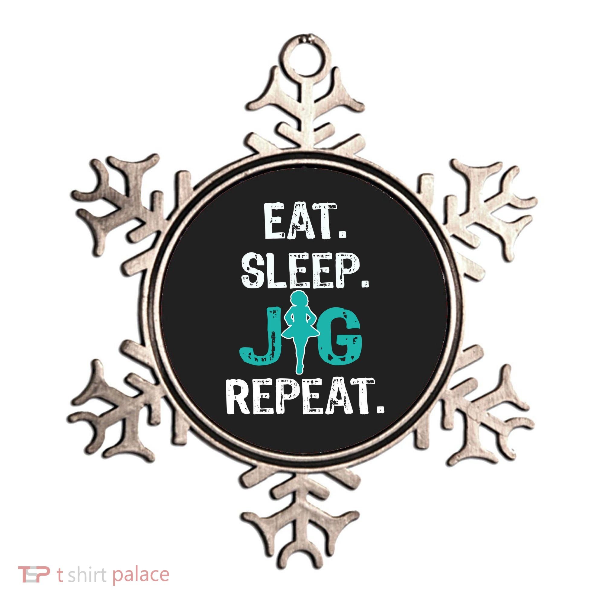 Funny Irish Dance Gift Cool Gift Eat Sleep Jig Repeat Ornament
