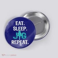 Funny Irish Dance Gift Cool Gift Eat Sleep Jig Repeat Button thumb 0