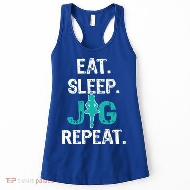 Funny Irish Dance Gift Cool Gift Eat Sleep Jig Repeat Women's Tank Top