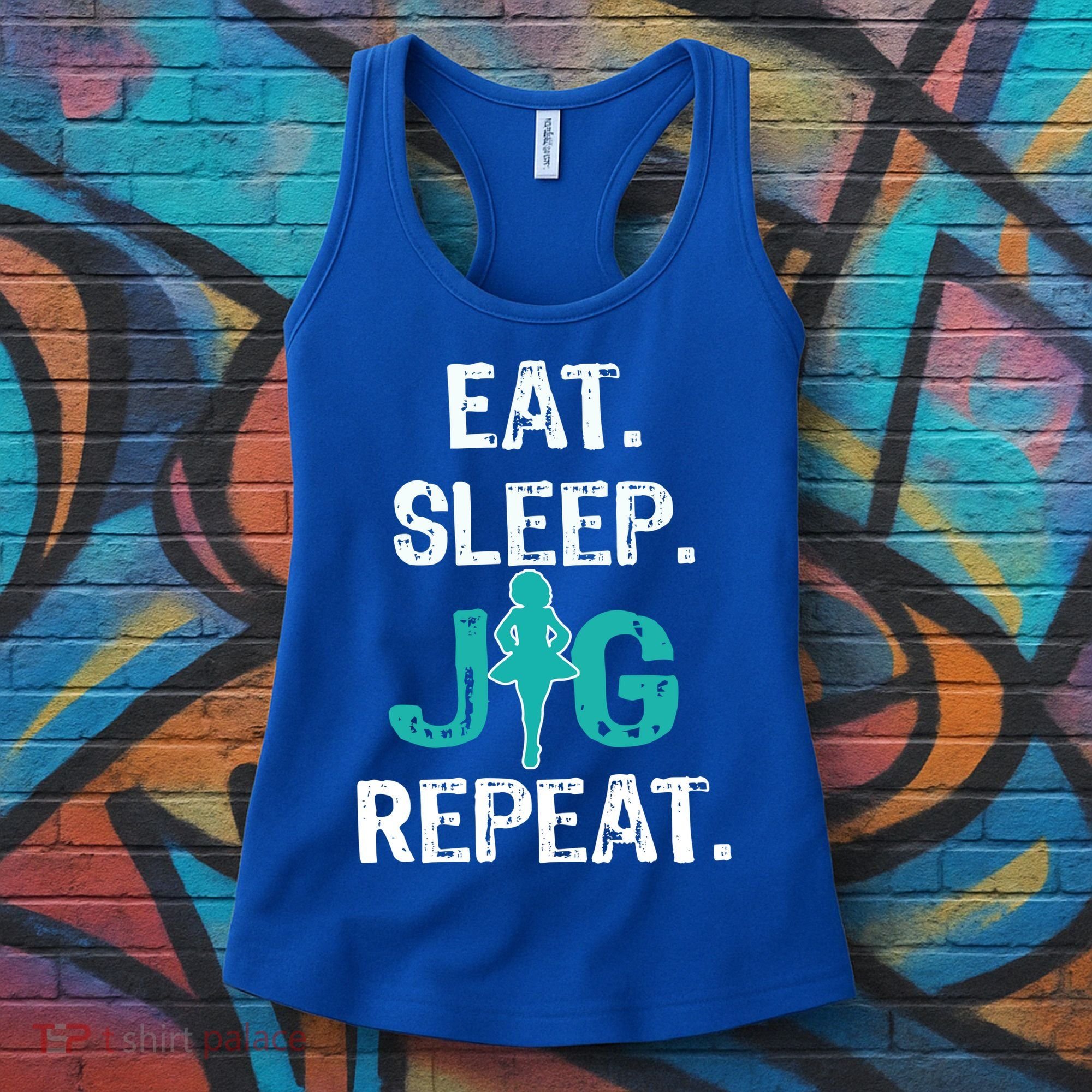 Funny Irish Dance Gift Cool Gift Eat Sleep Jig Repeat Women's Tank Top