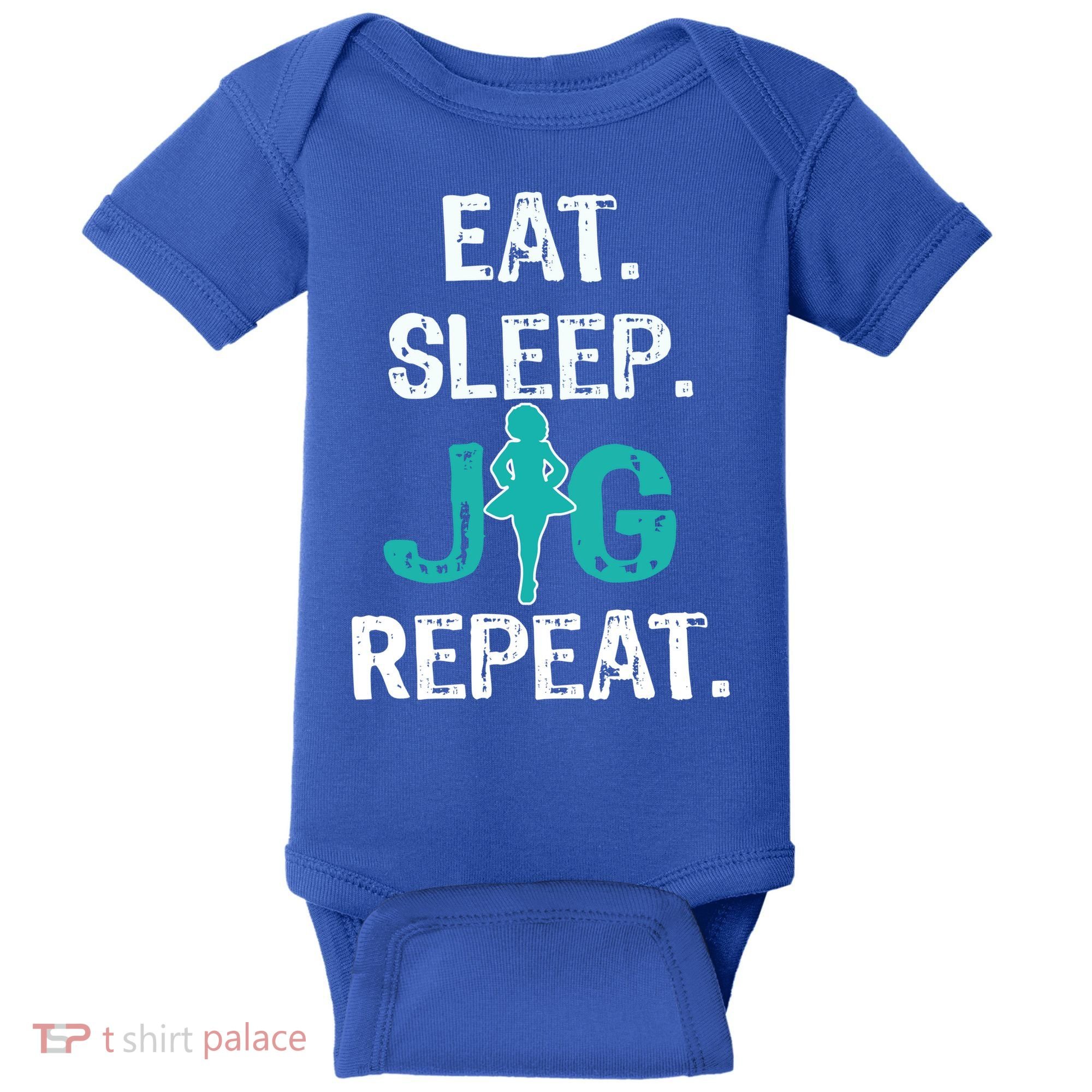 Funny Irish Dance Gift Cool Gift Eat Sleep Jig Repeat Baby Bodysuit