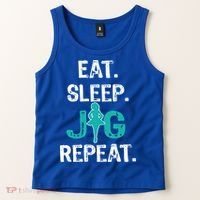 Funny Irish Dance Gift Cool Gift Eat Sleep Jig Repeat Tank Top thumb 2