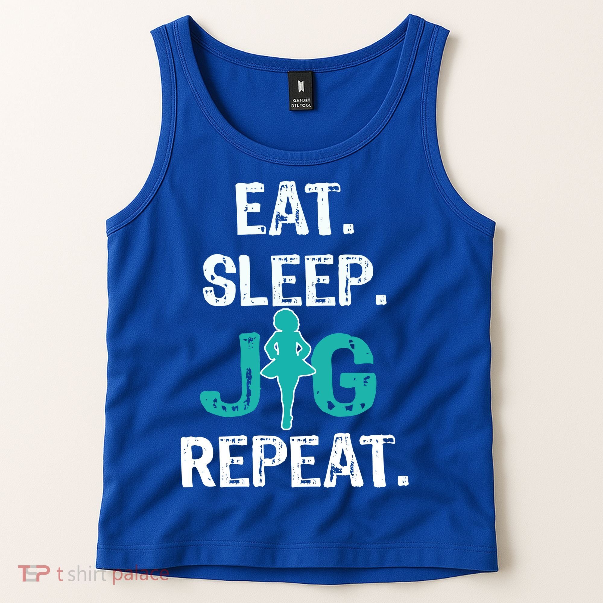 Funny Irish Dance Gift Cool Gift Eat Sleep Jig Repeat Tank Top