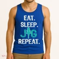 Funny Irish Dance Gift Cool Gift Eat Sleep Jig Repeat Tank Top thumb 3