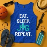 Funny Irish Dance Gift Cool Gift Eat Sleep Jig Repeat Tank Top thumb 4
