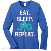 Funny Irish Dance Gift Cool Gift Eat Sleep Jig Repeat Women's Long Sleeve Shirt thumb 0