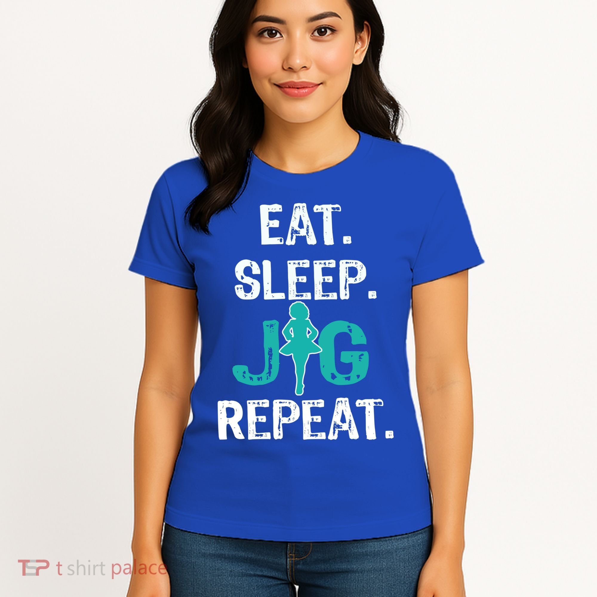 Funny Irish Dance Gift Cool Gift Eat Sleep Jig Repeat Women's T-Shirt