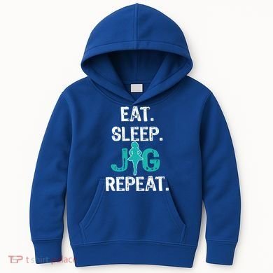 Funny Irish Dance Gift Cool Gift Eat Sleep Jig Repeat Kids Hoodie