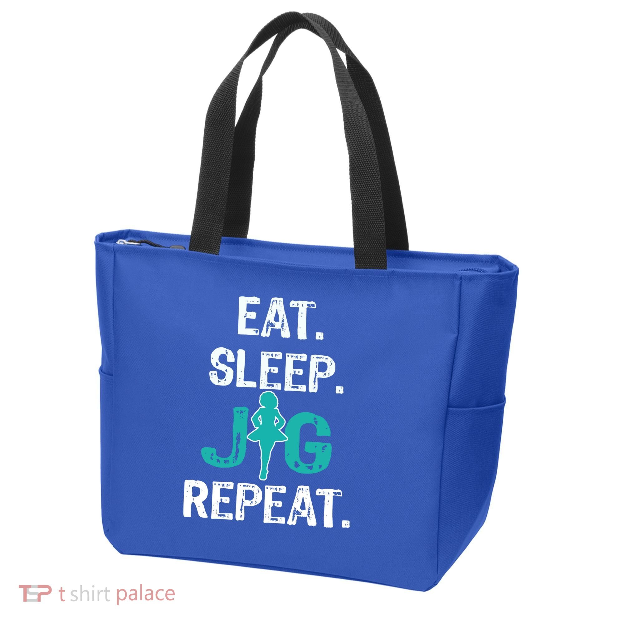 Funny Irish Dance Gift Cool Gift Eat Sleep Jig Repeat Tote Bag