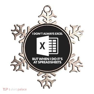 Funny I Don't Always Excel But When I Do It's At Spreadsheets Ornament
