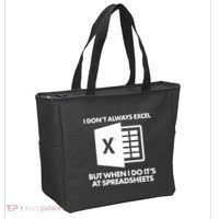 Funny I Don't Always Excel But When I Do It's At Spreadsheets Tote Bag thumb 2