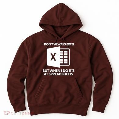 Funny I Don't Always Excel But When I Do It's At Spreadsheets Hoodie