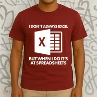 Funny I Don't Always Excel But When I Do It's At Spreadsheets T-Shirt thumb 3