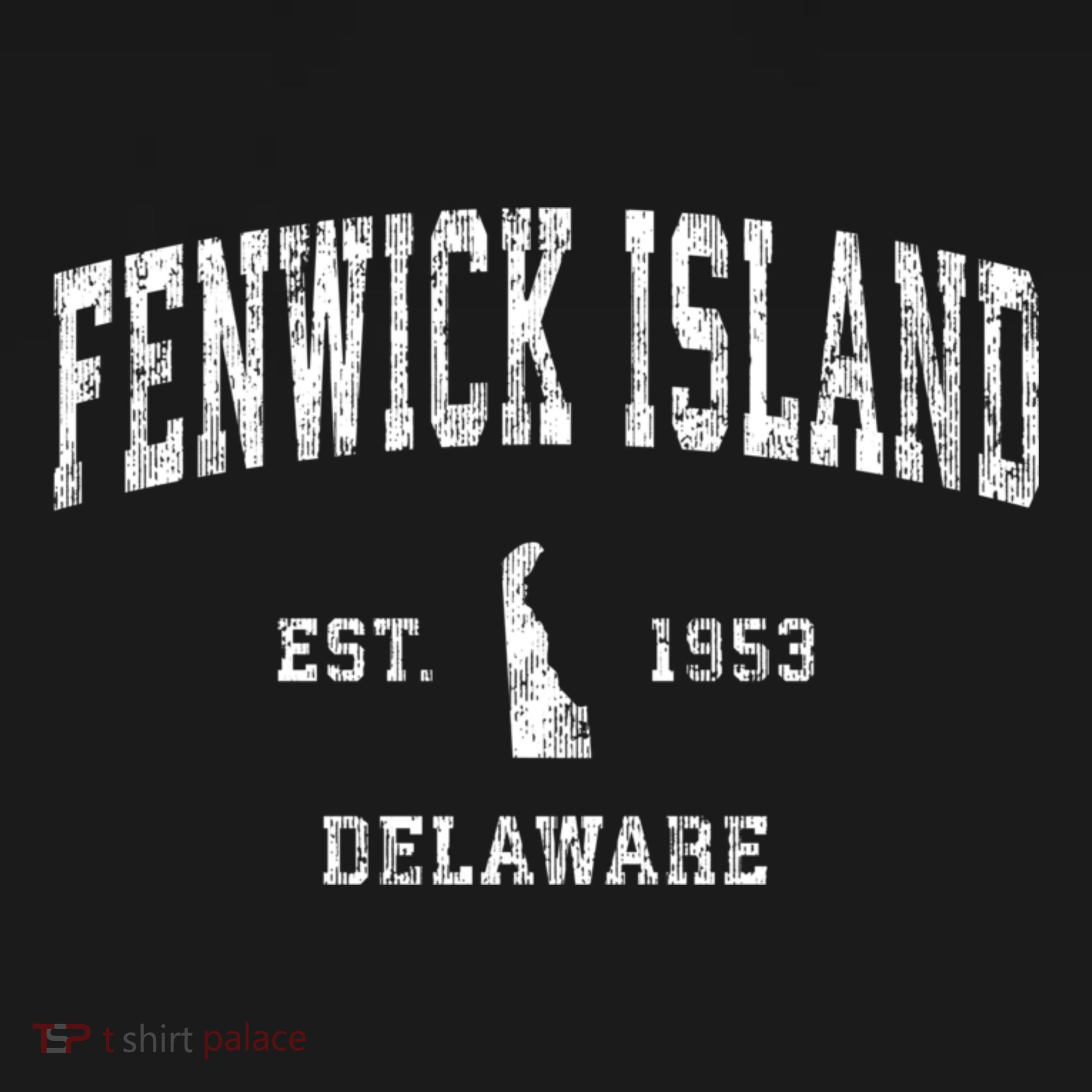 Fenwick Island Delaware De Vintage Athletic Sports T-Shirt