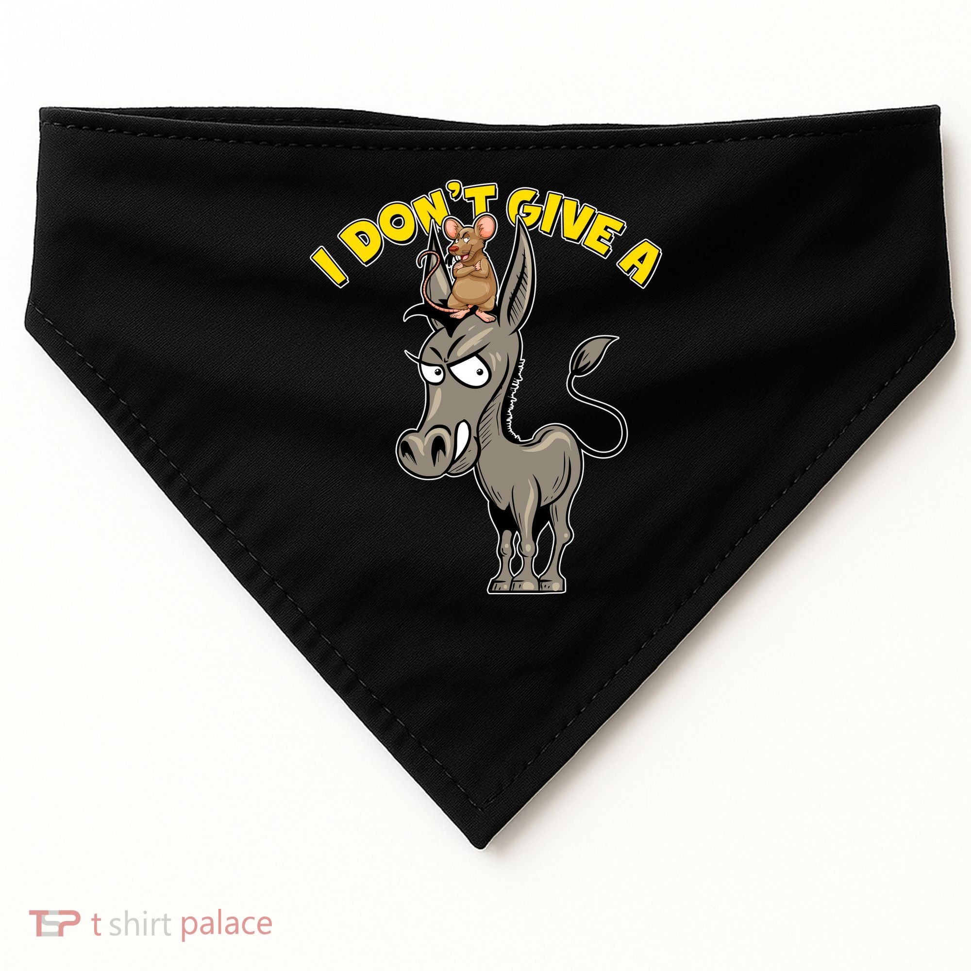 Funny I Don't Give A Rat's Ass USA-Made Doggie Bandana
