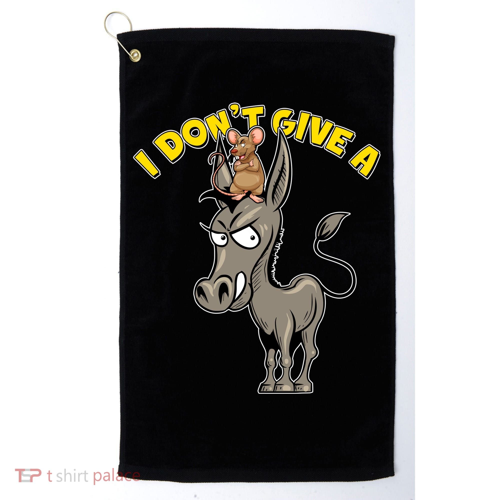Funny I Don't Give A Rat's Ass Golf Towel