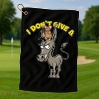 Funny I Don't Give A Rat's Ass Golf Towel thumb 1