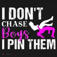 Funny I Don't Chase Boys I Pin Them Gift Wrestling Girls Gift Women's Tank Top thumb 5