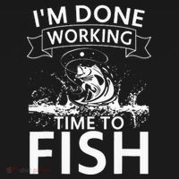 Funny I'm Done Working Time to Fish, cool trout bass fish Hoodie thumb 7