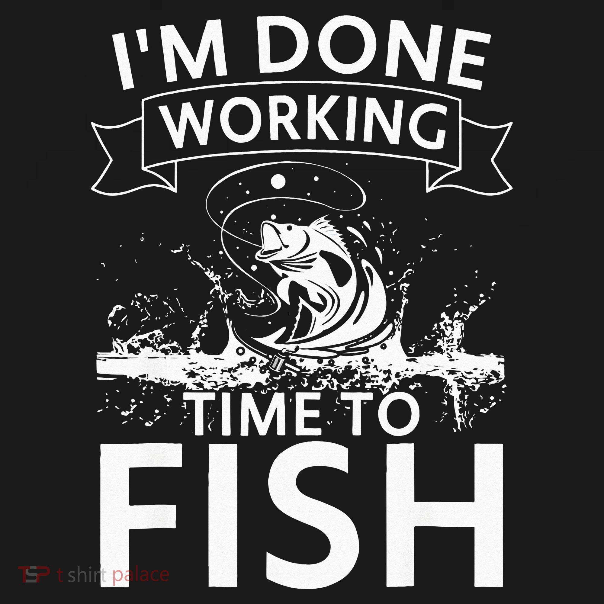 Funny I'm Done Working Time to Fish, cool trout bass fish Baby Bodysuit