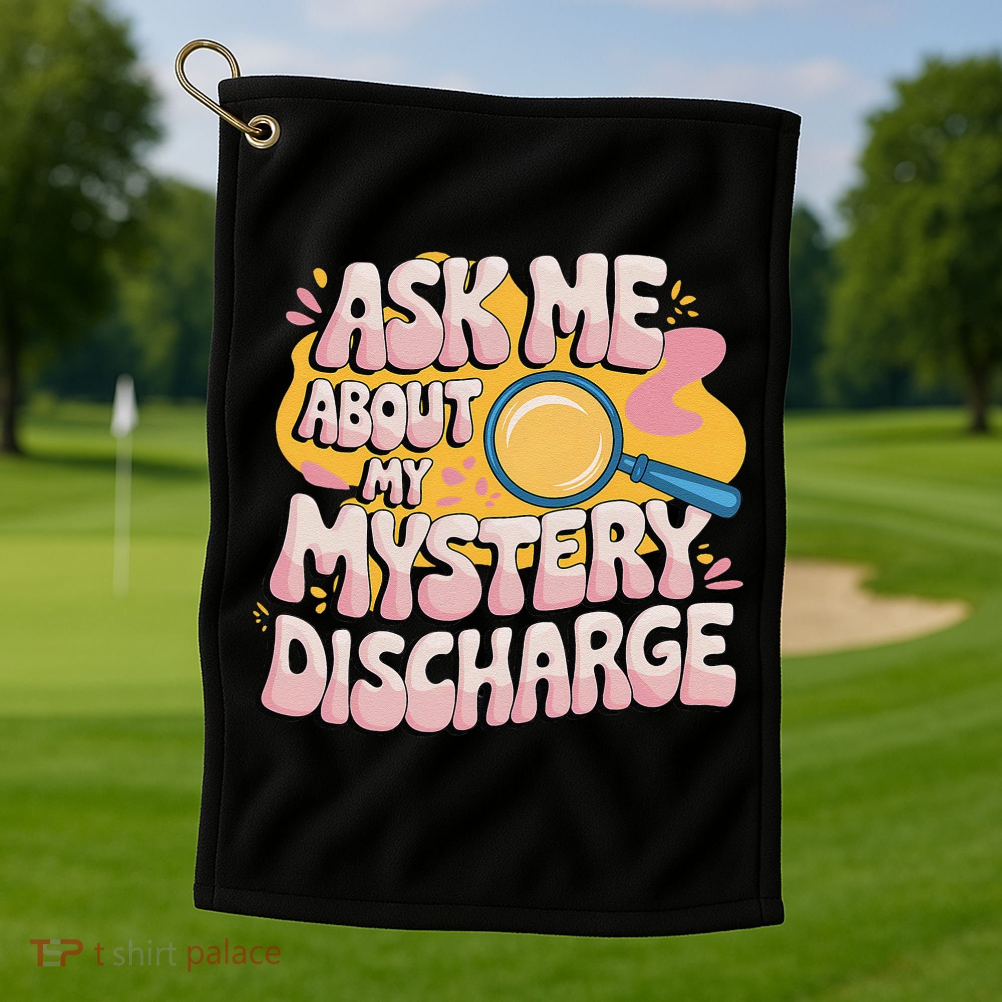 Funny Inappropriate Discharge Adult Humor Embarrassing Golf Towel