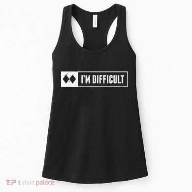 Funny I'm Difficult Snowboard Ski Mountain Sign Retro Women's Tank Top